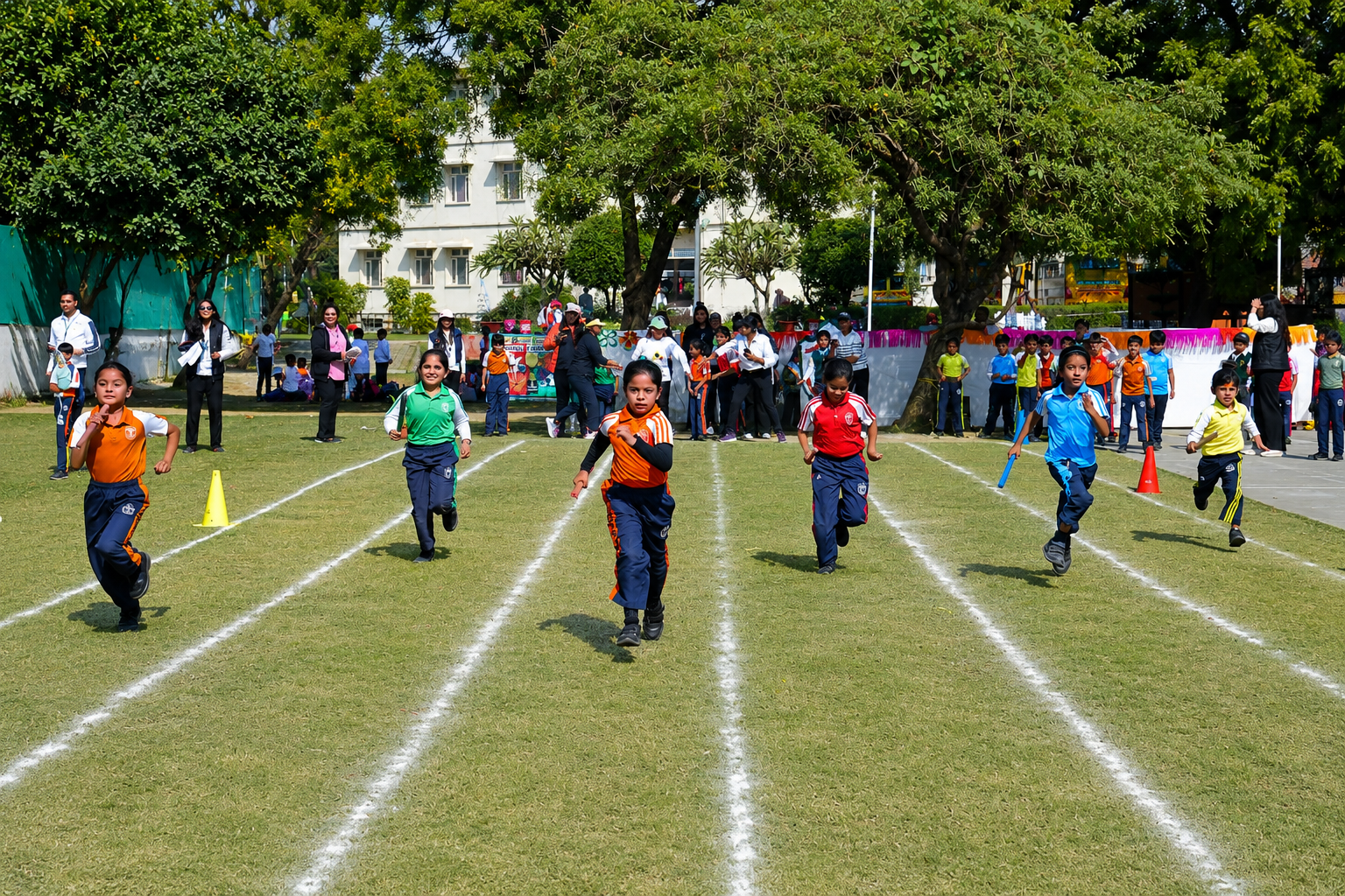 DPS Agra students engaged in outdoor activities during summer camp program